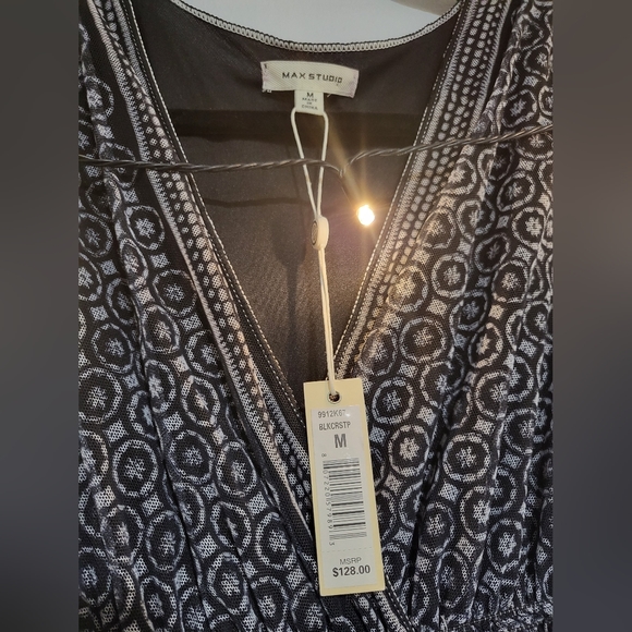 🖤 SOLD ON EBAY 🖤 Max Studio Sleeveless Floral Ruffle Midi Dress Medium - Picture 5 of 6